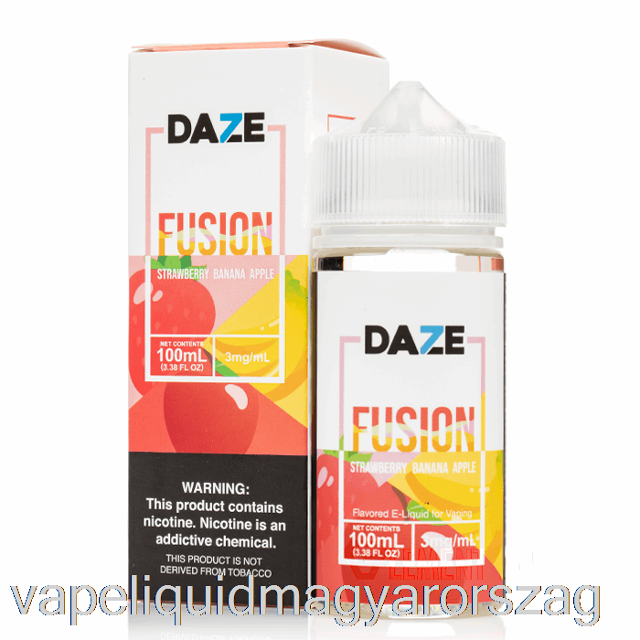 Eper Banán Alma - 7 Daze Fúzió - 100 Ml 0 Mg Vape Toll